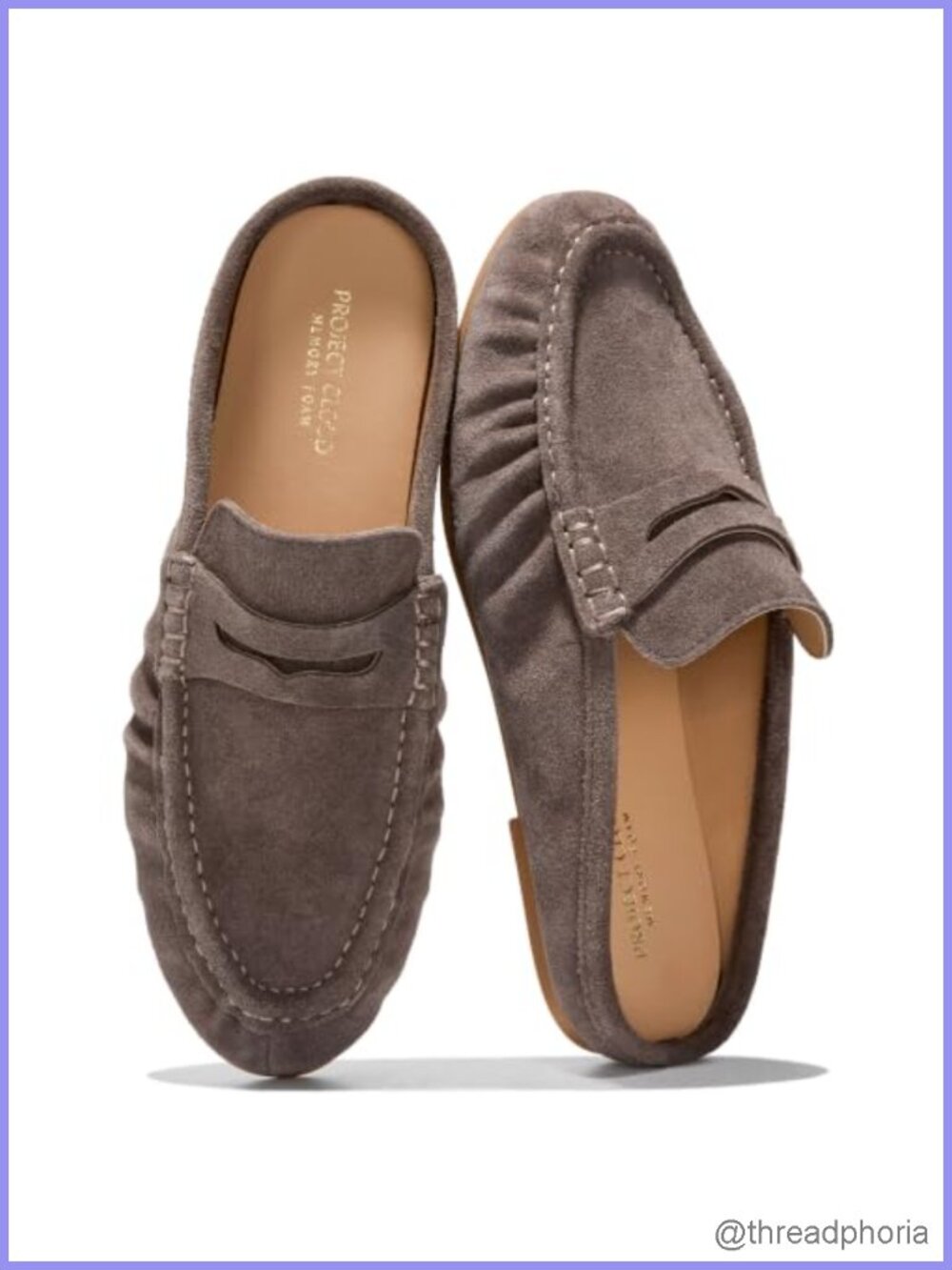 100% Genuine Leather Penny Loafers Mules for Women Memory Foam Slip-On - Picture 1 of 4